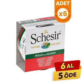 Schesir Tavuk Fileto Jöleli Konserve 6x150 gr Köpek Maması