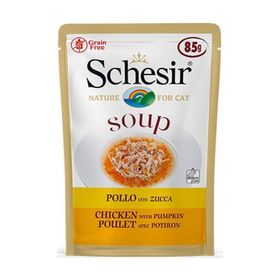 Schesir Tavuklu ve Bal Kabaklı Tahılsız 6x85 gr Yetişkin Kedi Çorbası