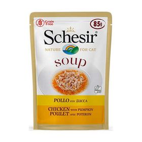 Schesir Tavuklu ve Bal Kabaklı Tahılsız 6x85 gr Yetişkin Kedi Çorbası