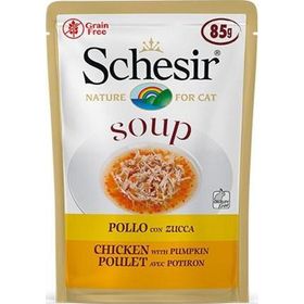 Schesir Tavuklu ve Bal Kabaklı Tahılsız 6x85 gr Yetişkin Kedi Çorbası
