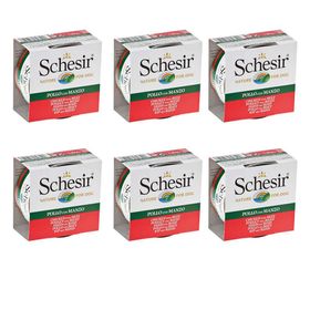 Schesir Tavuklu ve Sığır Etli Yetişkin 6x150 gr Konserve Köpek Maması