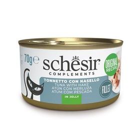 Schesir Ton Balığı ile Berlam Balıklı Jöle İçinde 70 gr Kedi Konservesi