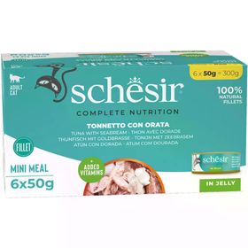 Schesir Ton Balığı ile Çipuralı Jöle İçinde Multipack 6x50 gr Kedi Konservesi