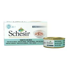 Schesir Ton Balığı ile Çipuralı Jöle İçinde Multipack 6x50 gr Kedi Konservesi
