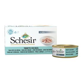 Schesir Ton Balığı ile Çipuralı Jöle İçinde Multipack 6x50 gr Kedi Konservesi