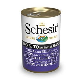 Schesir Ton Balığı ile Dana Etli Jöle İçinde 140 gr Kedi Konservesi
