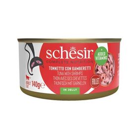Schesir Ton Balığı ile Karidesli Jöle İçinde 140 gr Kedi Konservesi