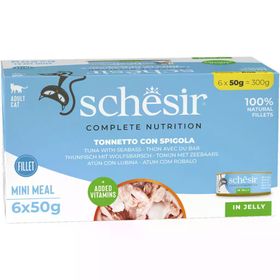 Schesir Ton Balığı ile Levrekli Jöle İçinde Multipack 6x50 gr Kedi Konservesi