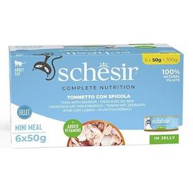 Schesir Ton Balığı ile Levrekli Jöle İçinde Multipack 6x50 gr Kedi Konservesi