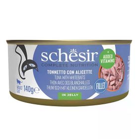 Schesir Ton Balığı ile Ringa Balıklı Jöle İçinde 140 gr Kedi Konservesi