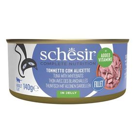 Schesir Ton Balığı ile Ringa Balıklı Jöle İçinde 140 gr Kedi Konservesi