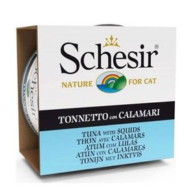 Schesir Ton Balıklı Kalamarlı Jöleli Tahılsız 85 gr Yetişkin Kedi Yaş Maması