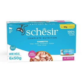 Schesir Ton Balıklı Pişirme Suyunda Multipack 6x50 gr Kedi Konservesi