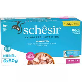 Schesir Ton Balıklı Pişirme Suyunda Multipack 6x50 gr Kedi Konservesi