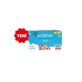 Schesir Ton Balıklı Pişirme Suyunda Multipack 6x50 gr Kedi Konservesi