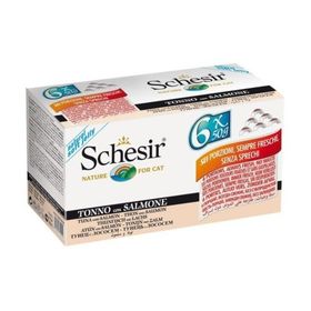 Schesir Ton Balıklı Somonlu Multıpack Yetişkin 6x50 gr Kedi Maması