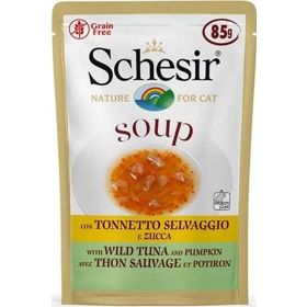 Schesir Ton Balıklı ve Bal Kabaklı Tahılsız 6x85 gr Yetişkin Kedi Çorbası