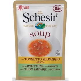 Schesir Ton Balıklı ve Bal Kabaklı Tahılsız 85 gr Yetişkin Kedi Çorbası