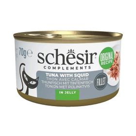 Schesir Ton Balıklı ve Kalamarlı Jöle İçinde 70 gr Kedi Konservesi