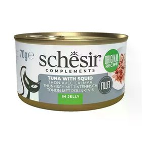 Schesir Ton Balıklı ve Kalamarlı Jöle İçinde 70 gr Kedi Konservesi