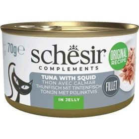 Schesir Ton Balıklı ve Kalamarlı Jöle İçinde 70 gr Kedi Konservesi