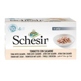 Schesir Ton Balıklı ve Somonlu Yaş 6x50 gr Kedi Mama