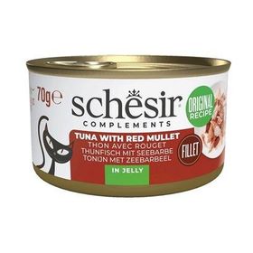 Schesir Ton ve Barbun Balıklı Jöle İçinde 70 gr Kedi Konservesi
