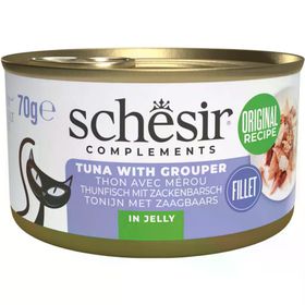 Schesir Ton ve Orfoz Balıklı Jöle İçinde 70 gr Kedi Konservesi