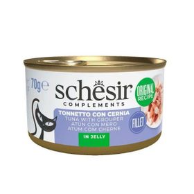 Schesir Ton ve Orfoz Balıklı Jöle İçinde 70 gr Kedi Konservesi
