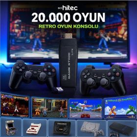 Schitec Arcade 2024 Yeni 4KHD Retro Game Stick 90'li Yıllar 20000 Oyun Konsolu
