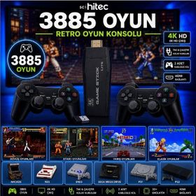 Schitec Arcade 4KHD Retro Game Stick 90'lı Yillar 3885 Oyun Konsolu