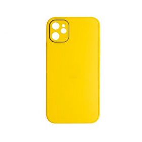 Schitec Deluxe İphone 12 Mat Sarı Kılıf