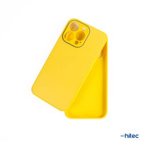 Schitec Deluxe İphone 13 Pro Max Mat Sarı Kılıf