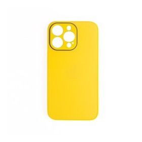 Schitec Deluxe İphone 14 Pro Max Mat Sarı Kılıf