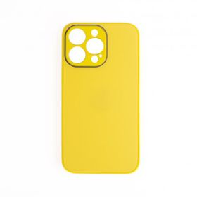 Schitec Deluxe İphone 14 Pro Max Mat Sarı Kılıf