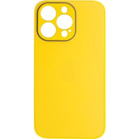 Schitec Deluxe İphone 14 Pro Max Mat Sarı Kılıf