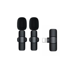 Schitec K9 Lightning Çift Kablosuz Wireless HD Siyah Yaka Mikrofonu
