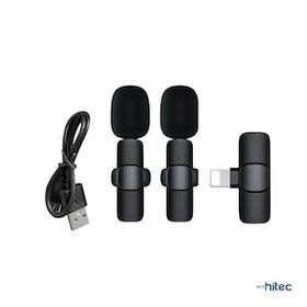 Schitec K9 Lightning Çift Kablosuz Wireless HD Siyah Yaka Mikrofonu