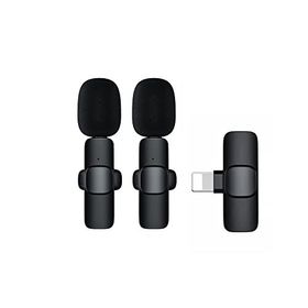 Schitec K9 Lightning Çift Kablosuz Wireless HD Siyah Yaka Mikrofonu