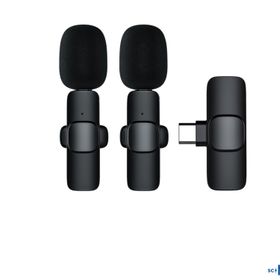 Schitec K9 Type-C Çift Kablosuz Wireless HD Siyah Yaka Mikrofonu