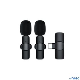 Schitec K9 Type-C Çift Kablosuz Wireless HD Siyah Yaka Mikrofonu