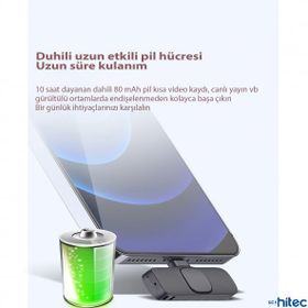 Schitec K9 Type-C Çift Kablosuz Wireless HD Siyah Yaka Mikrofonu