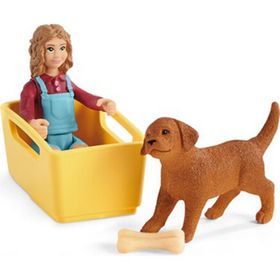 Schleich 42543 Yavru Köpek Arabası Figür