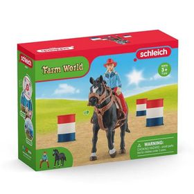 Schleich 42576 Kovboy Kız Ve Fıçılı At Yarışı