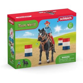 Schleich 42576 Kovboy Kız Ve Fıçılı At Yarışı