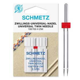 Schmetz 130/705 H ZWI 2.0/80 Ev Tipi Aile Dikiş Makinesi Çiftli Dikiş İğnesi