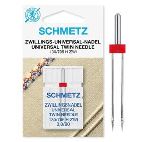 Schmetz 130/705 H ZWI 3.0/90 Ev Tipi Aile Dikiş Makinesi Çiftli Dikiş İğnesi