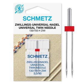 Schmetz 130/705 H ZWI 3.0/90 Ev Tipi Aile Dikiş Makinesi Çiftli Dikiş İğnesi