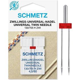 Schmetz 130/705 H ZWI 4.0/80 Ev Tipi Aile Dikiş Makinesi Çiftli Dikiş İğnesi