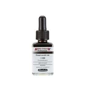 Schmincke 28 ml 606 Dark Brown Aero Color Akrilik Mürekkep